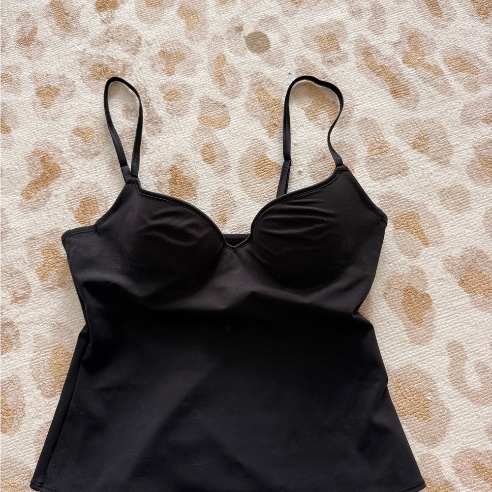 Fleur du Mal Black Camisole with Built-In Cups